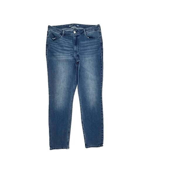 Old Navy High Rise Wow Super Skinny Women's size 14P Dark Blue Denim jeans - Picture 1 of 4
